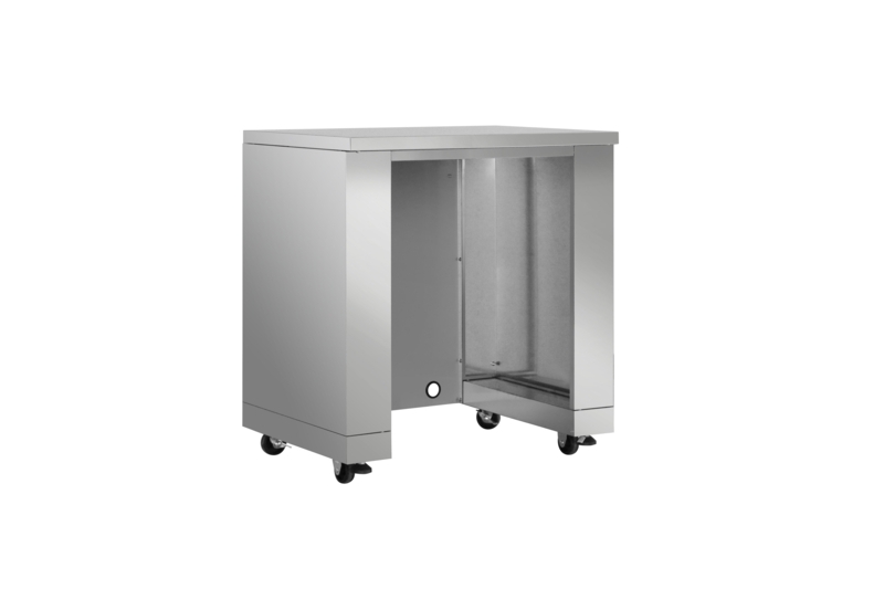 39.19'' Stainless Steel Grade 304 Stainless Steel Freestanding Refrigerator Cabinet