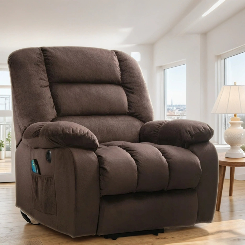 39.4" Wide Ultimate Comfort Power Lift Recliner with Heated Massage Spacious & Ergonomic