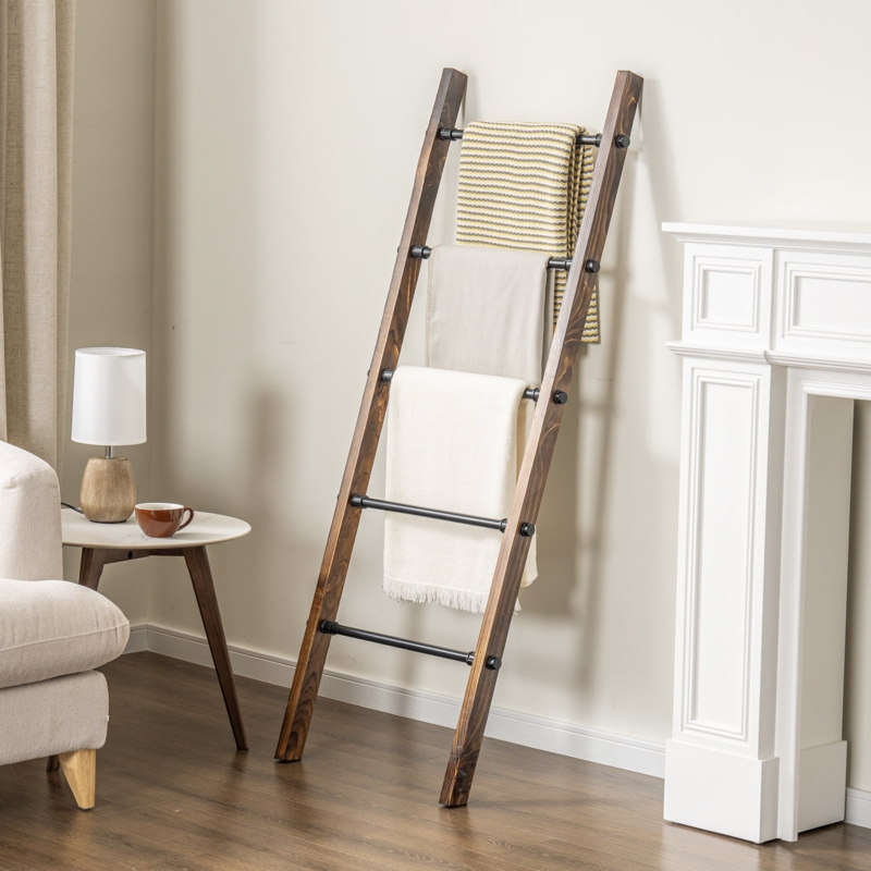 5 Bar Free Standing Bathroom Towel Rack