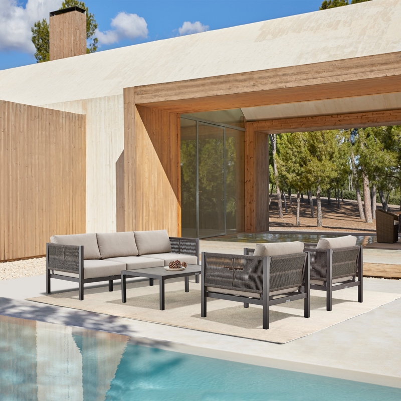 5 - Person Outdoor Seating Group with Cushions