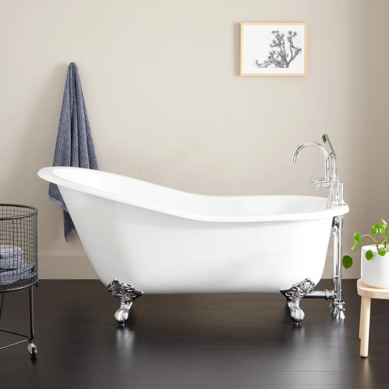 61" Callaway Cast Iron Clawfoot Soaking Tub