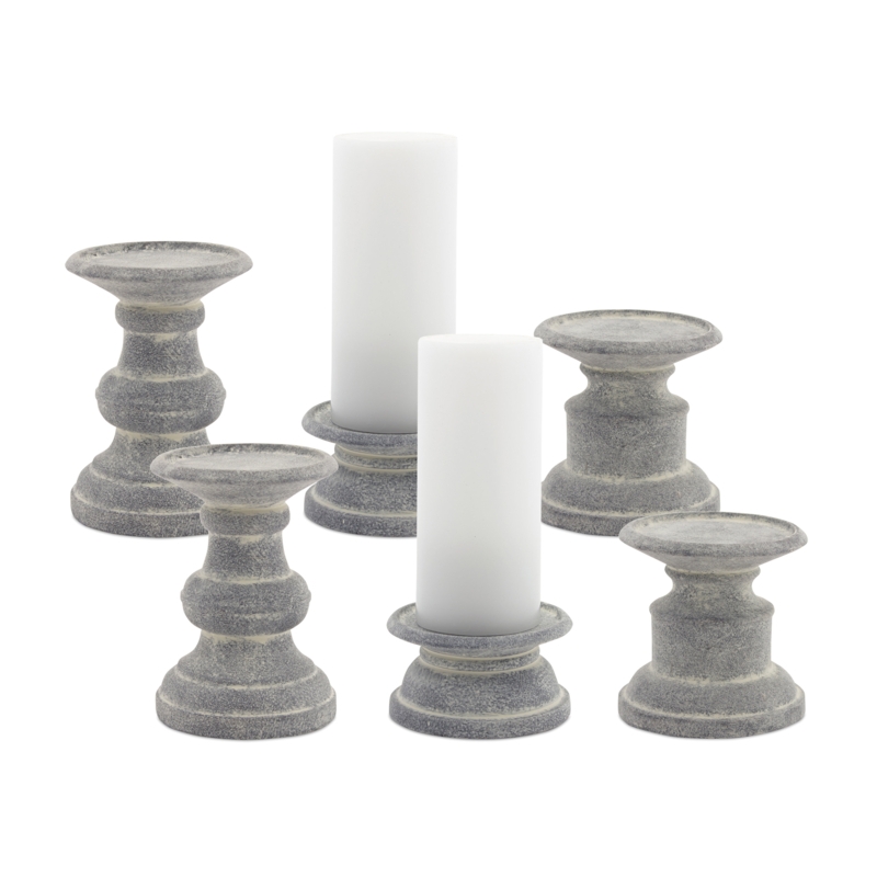 8.5'' H Concrete / Cement Tabletop Candlestick