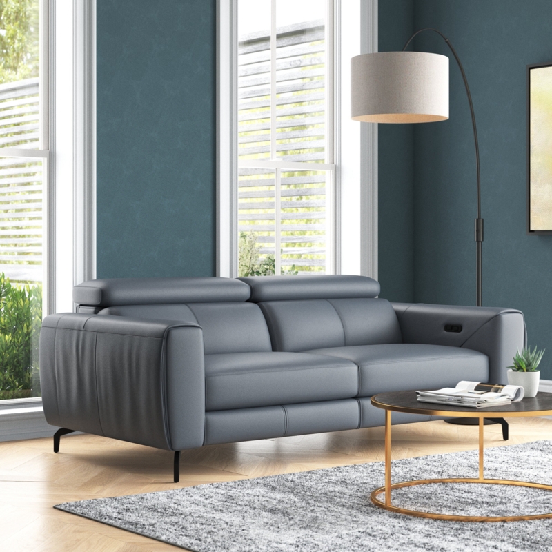 82'' Leather Power Reclining Sofa