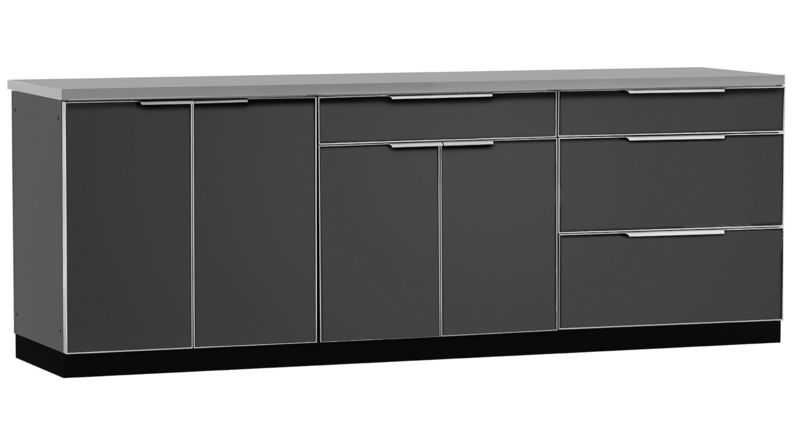 96" Aluminum Free Standing Door & Drawer Combo