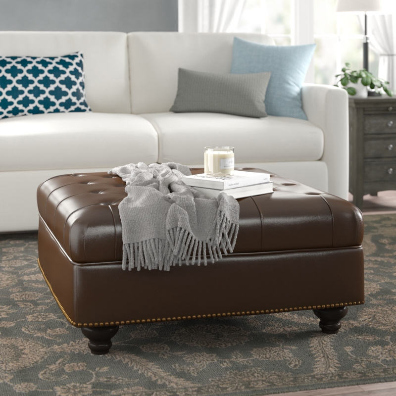 Aakanksha Faux Leather Ottoman