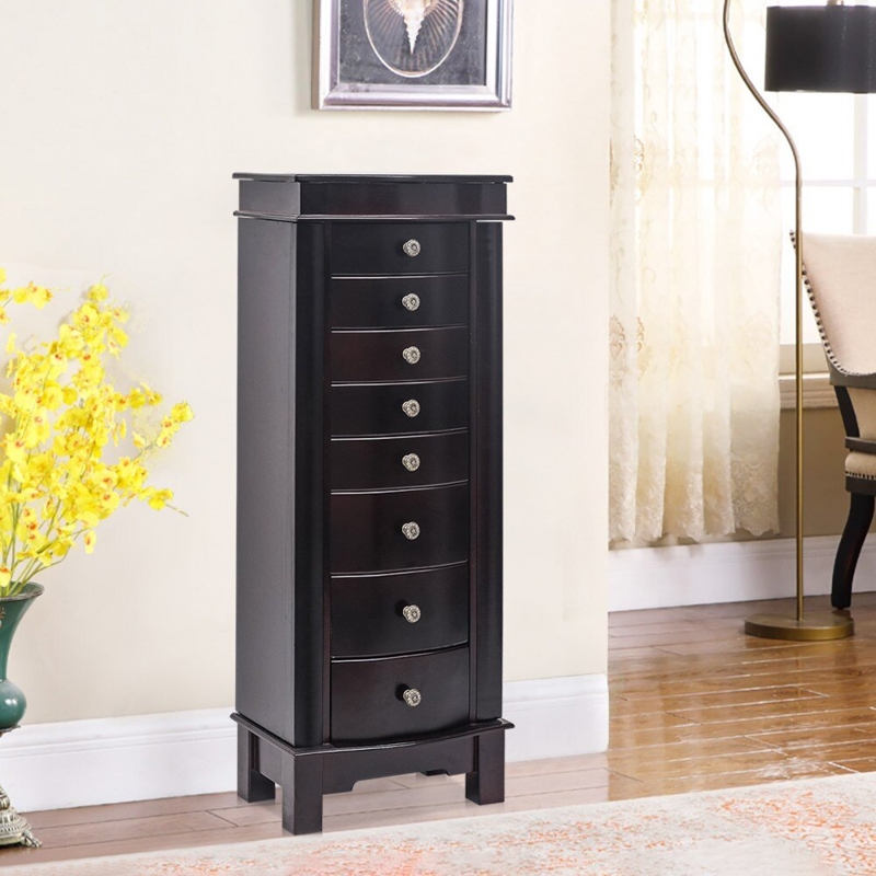 Aashdon 16'' Wide Freestanding Jewelry Armoire with Mirror