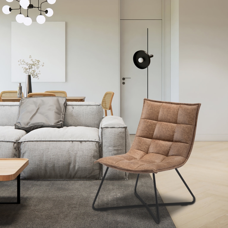 Abigail Faux Leather Accent Chair