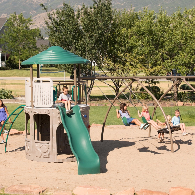 Adventure Lifetime Metal Swing Set with 2 Swing(s) , 1 Slide(s)