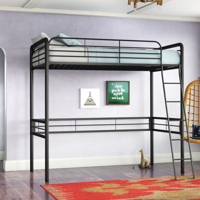 Aesir Twin Metal Loft Bed by Isabelle & Max
