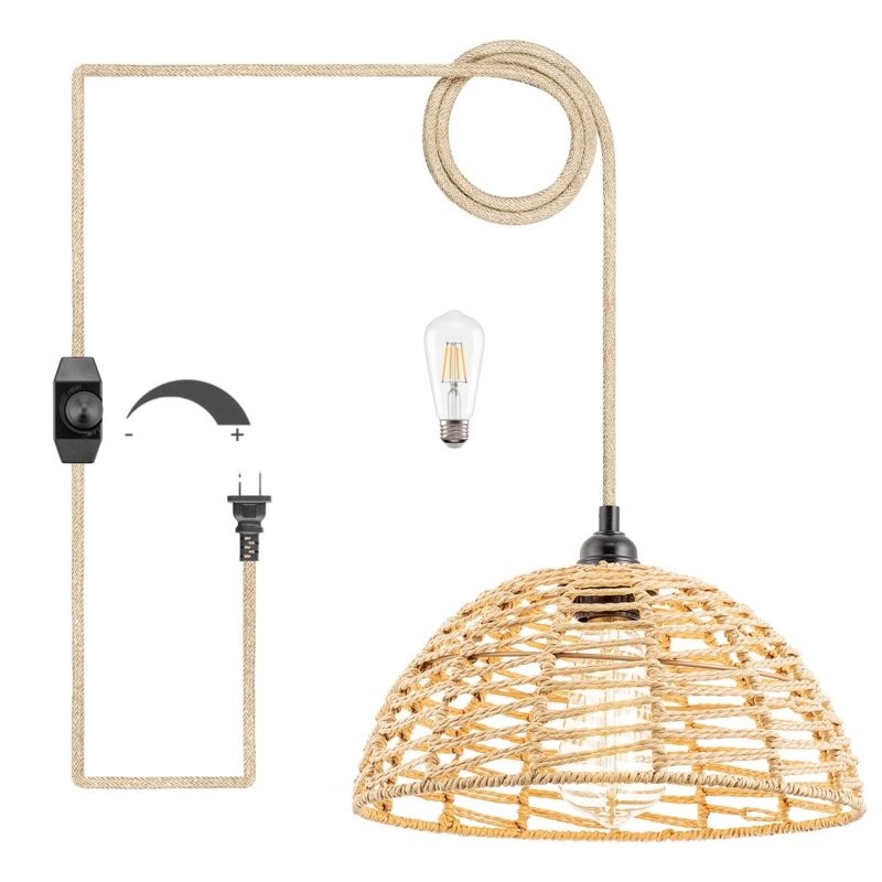 Ahkai 1 - Light Gold Dome Pendant
