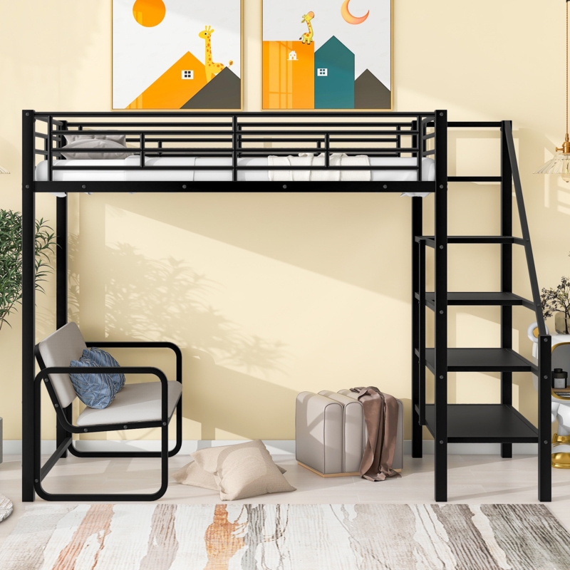 Alba Twin Metal Loft Bed by Mason & Marbles
