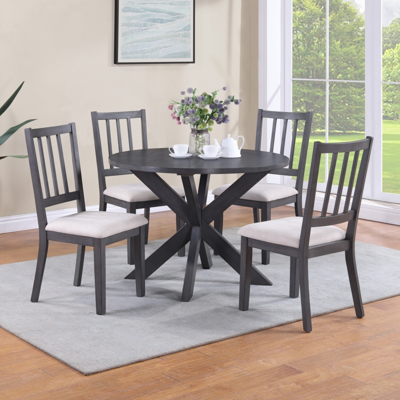 Almodovar 5 - Piece Cross Legs Dining Set
