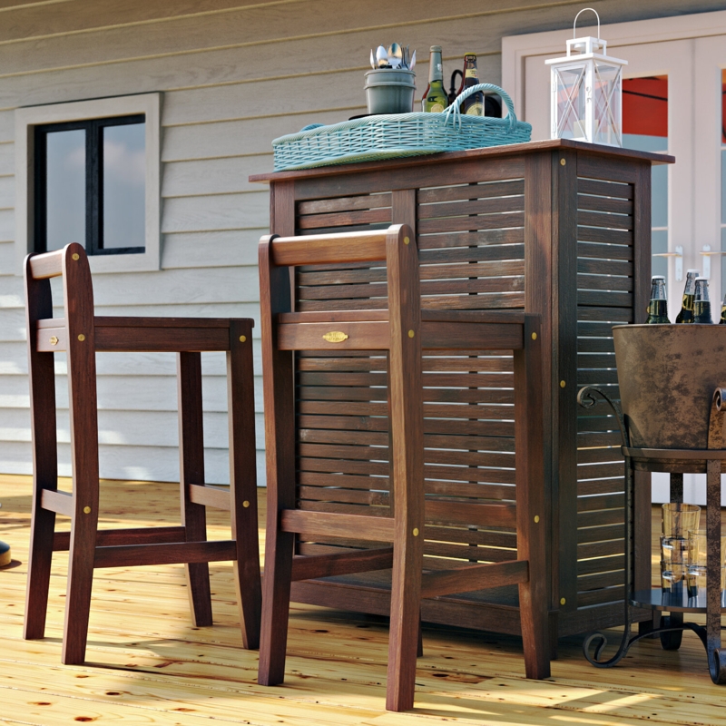 Aloria Solid Wood Bar Set