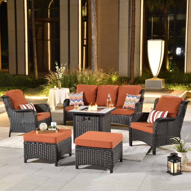 Amanda 5 - Person Outdoor Seating Group with Cushions