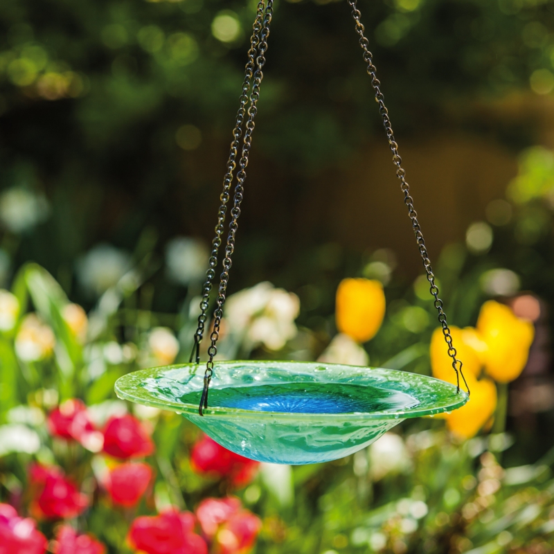 Amatallah Glass Birdbath