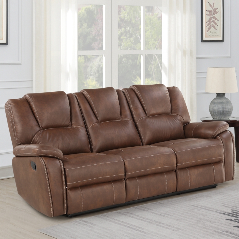 Amyjo 83.5'' Faux Leather Reclining Sofa