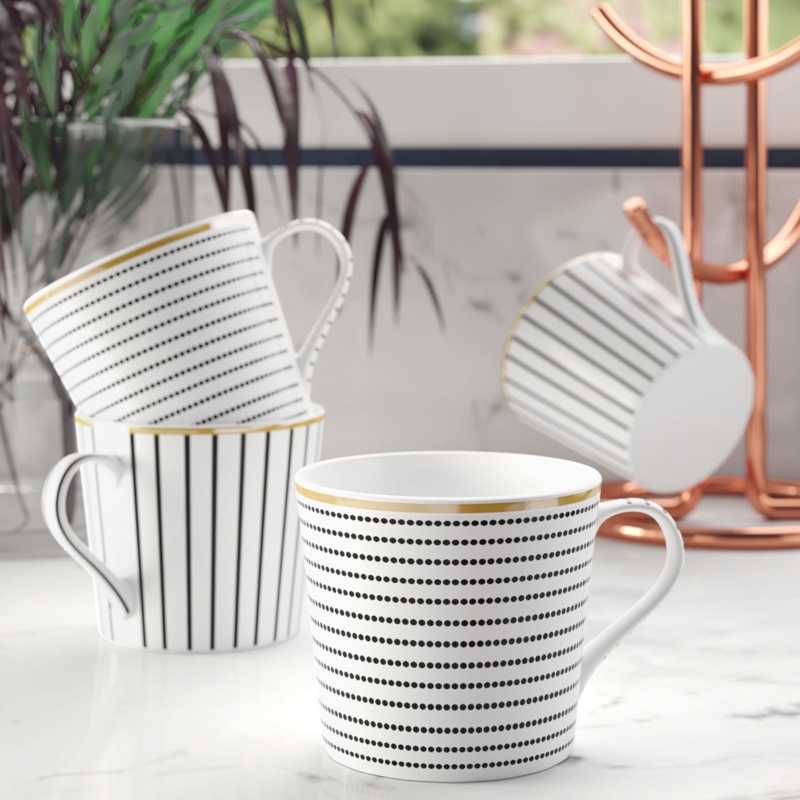 Anastajia 4 Piece Ceramic Coffee Mug Set (Set of 4)
