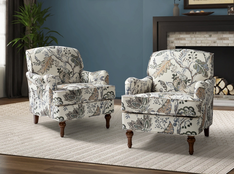 Andrue 29.5" W Upholstered Armchair (Set of 2)