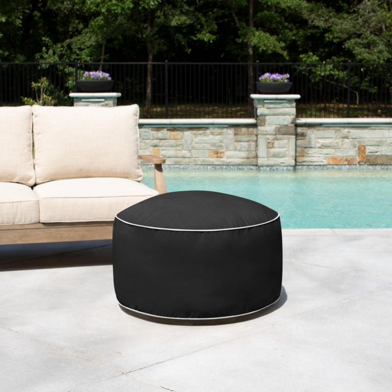 Ansam Outdoor Ottoman with Sunbrella Cushion