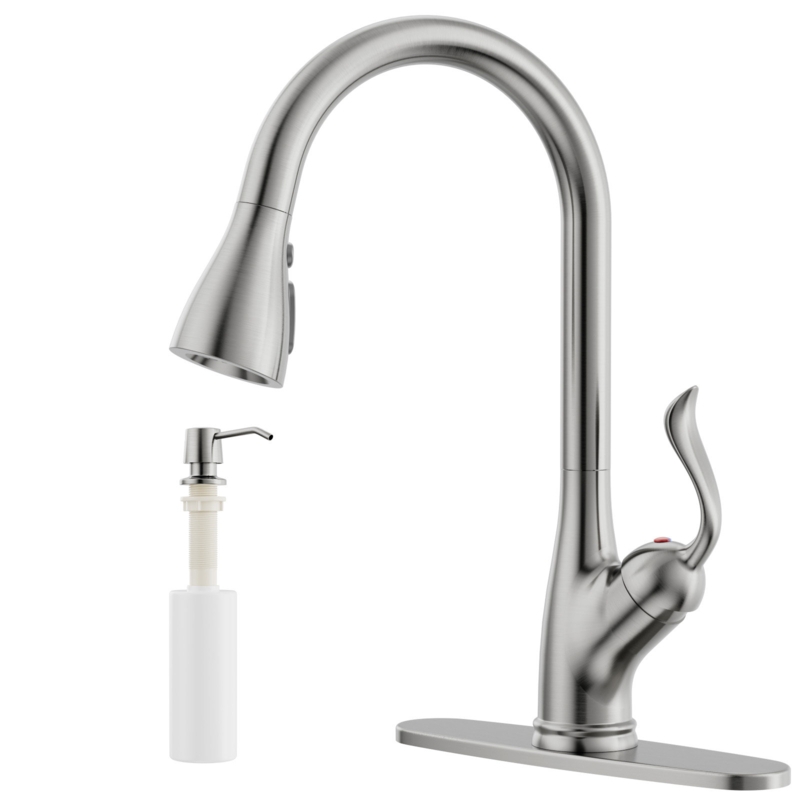APPASO Pull Down Kitchen Faucet with Soap Dispenser
