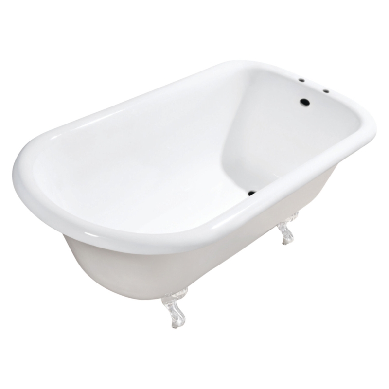 Aqua Eden 48" x 30" Freestanding Soaking Cast Iron Bathtub