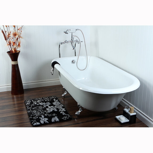Aqua Eden 66" x 30" Soaking Cast Iron Bathtub