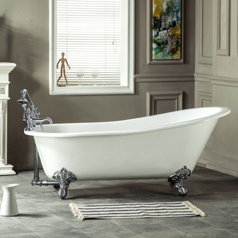 Aqua Eden 67" x 31" Clawfoot Soaking Bathtub