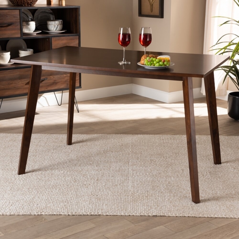 Aquino Rubberwood Solid Wood Dining Table