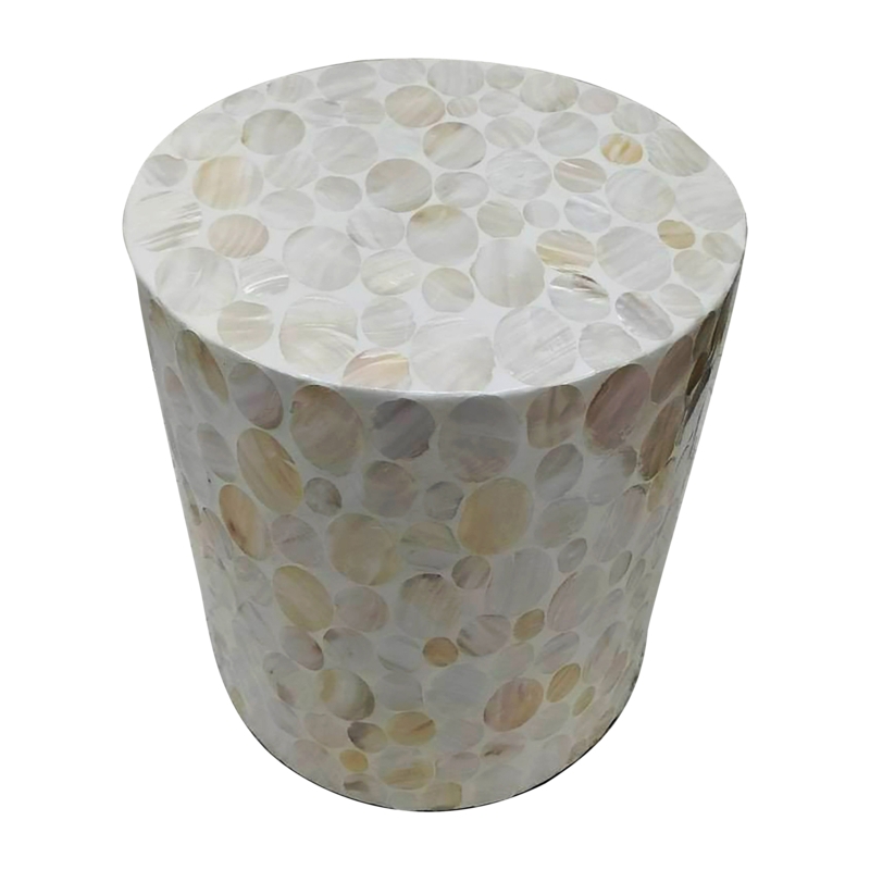 Arite Stone Drum End Table