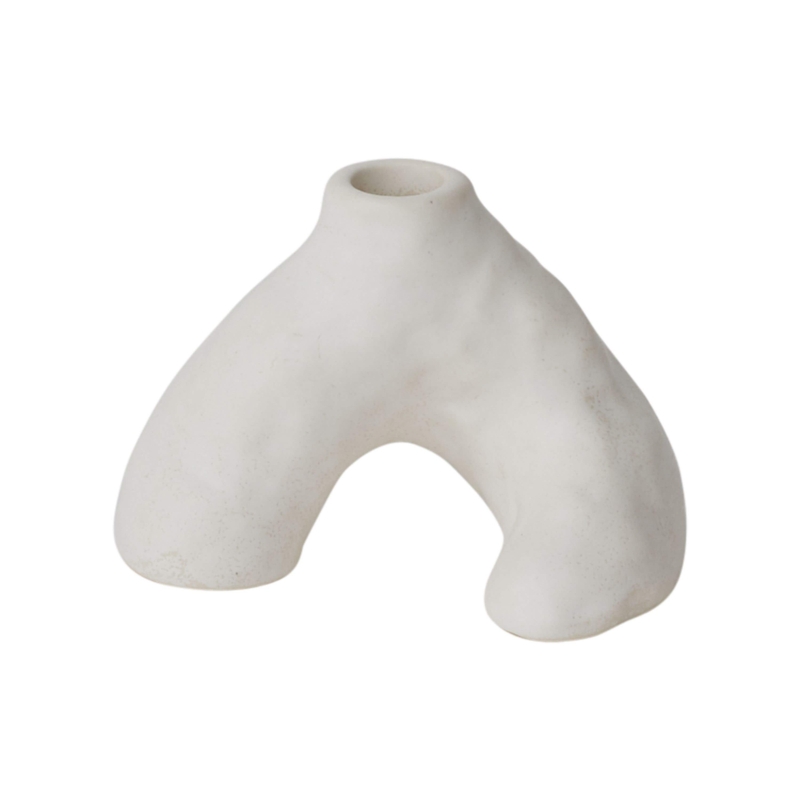 Arman 4'' H Concrete / Cement Tabletop Candlestick