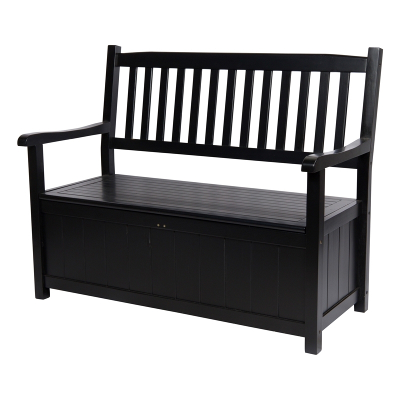 Ashton Outdoor Storage Bench Deck Box Patio Furniture Solid Wood
