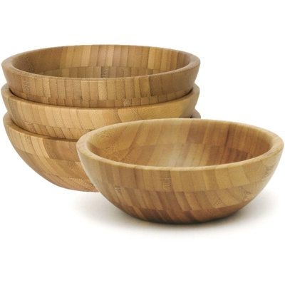 August Grove Vogler Salad Bowl Wood in Brown/Red/White, Size 2.25 H in | Wayfair