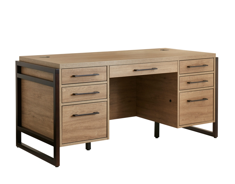 Aukse Desk with Built in Outlets