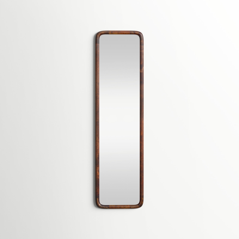 Aundra Solid Wood Flat Wall Mirror