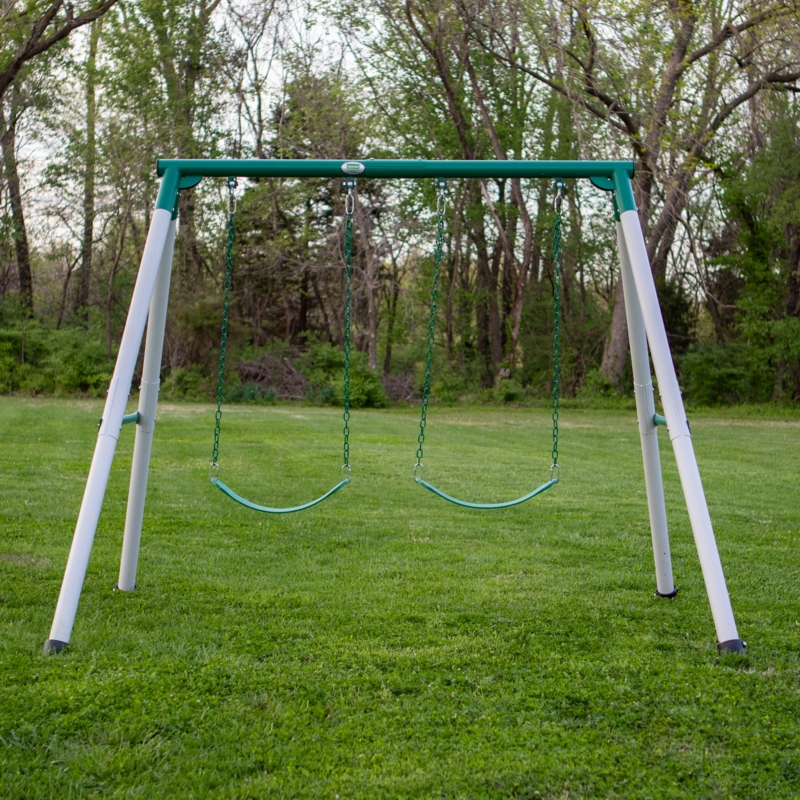 Backyard Discovery Mini Brutus Heavy-Duty Metal A-Frame Swing Set