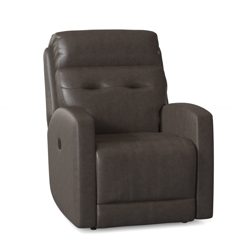Bank Shot 30" Wide Genuine Leather Manual Rocker Standard Recliner