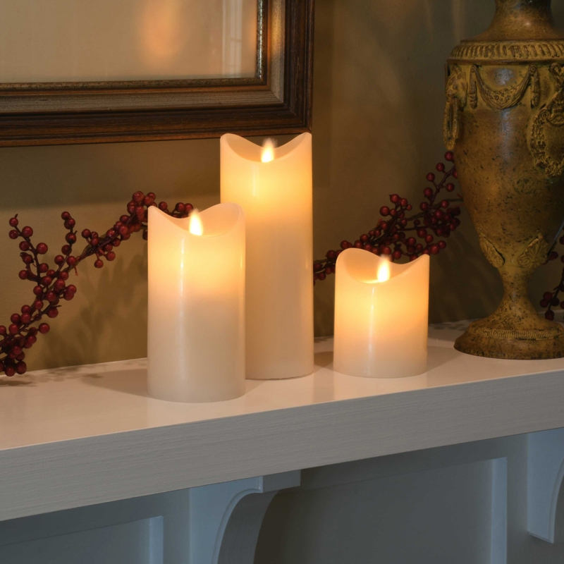 Battery Operated LED Wax Candles with Moving Flame