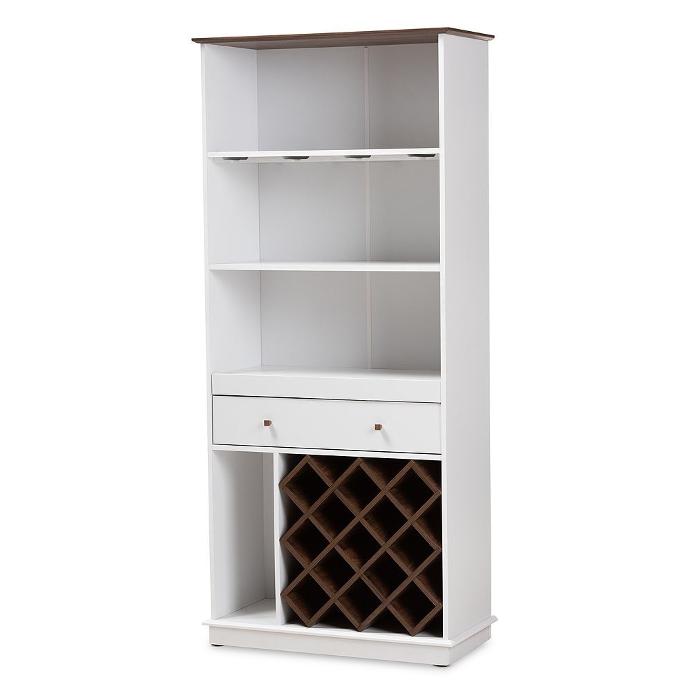 Baxton Studio Mattia Wine Cabinet, White