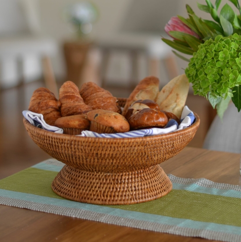 Beachcrest Home Everard Naturally Grown Rattan Fruit Bowl