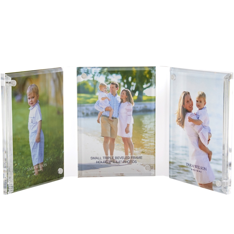Beveled Acrylic Triple Frame