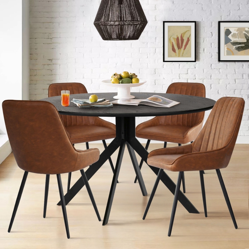 Bhagirath 5 - Piece Pedestal Dining Set