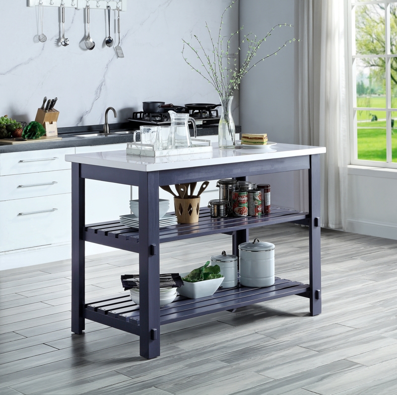 Bithiah Marble Prep Table