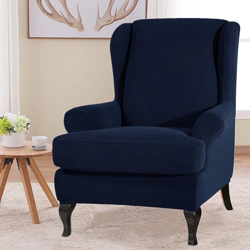 Box Cushion Wingback Slipcover