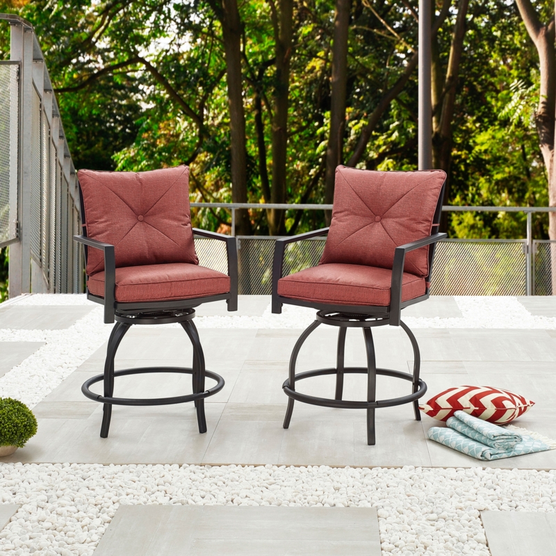 Briella Patio Bar Stool with Cushion 2-Pack