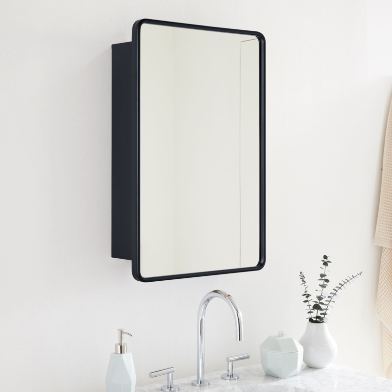 Bryand W H Surface Framed Medicine Cabinet Mirror Adjustable