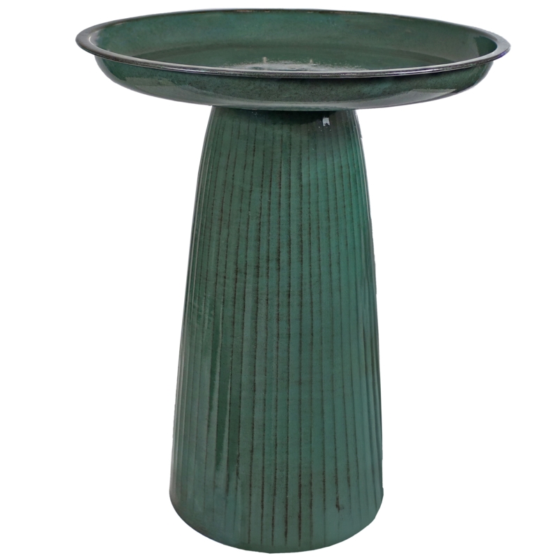Bryttnee Iron Pedestal Birdbath