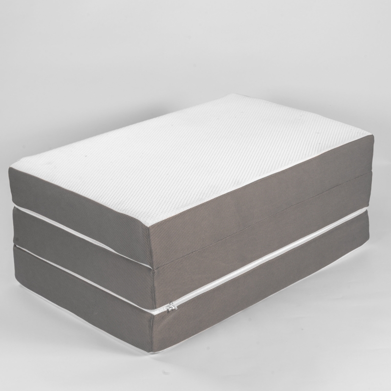 Cabrera 4-Inch Portable Tri-Folding Capability Gel Memory Foam Mattress, Removable and Washable