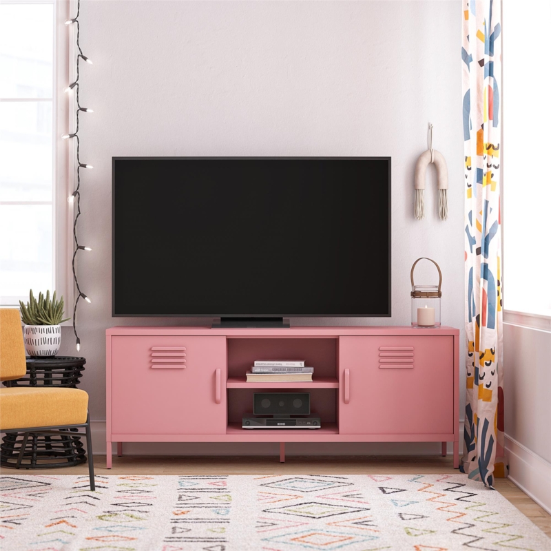 Cache Metal Locker-Style TV Stand for TVs up to 65"