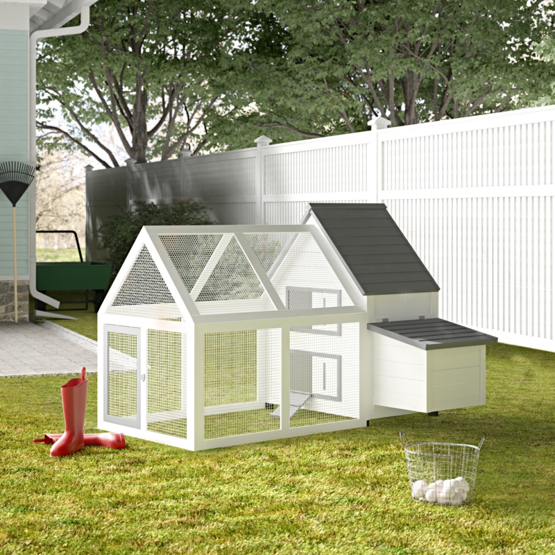Camas 19.9 Square Feet Chicken Coop with Chicken Run For Up To 4 Chickens