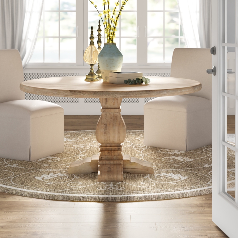 Candace Round Solid Wood Dining Table